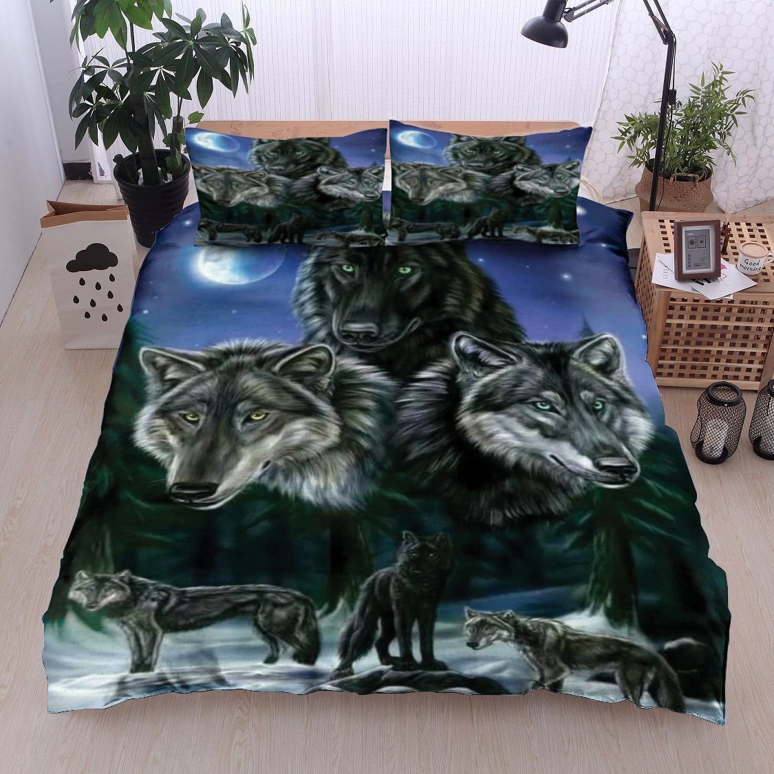 Wolf Moon Bedding Set