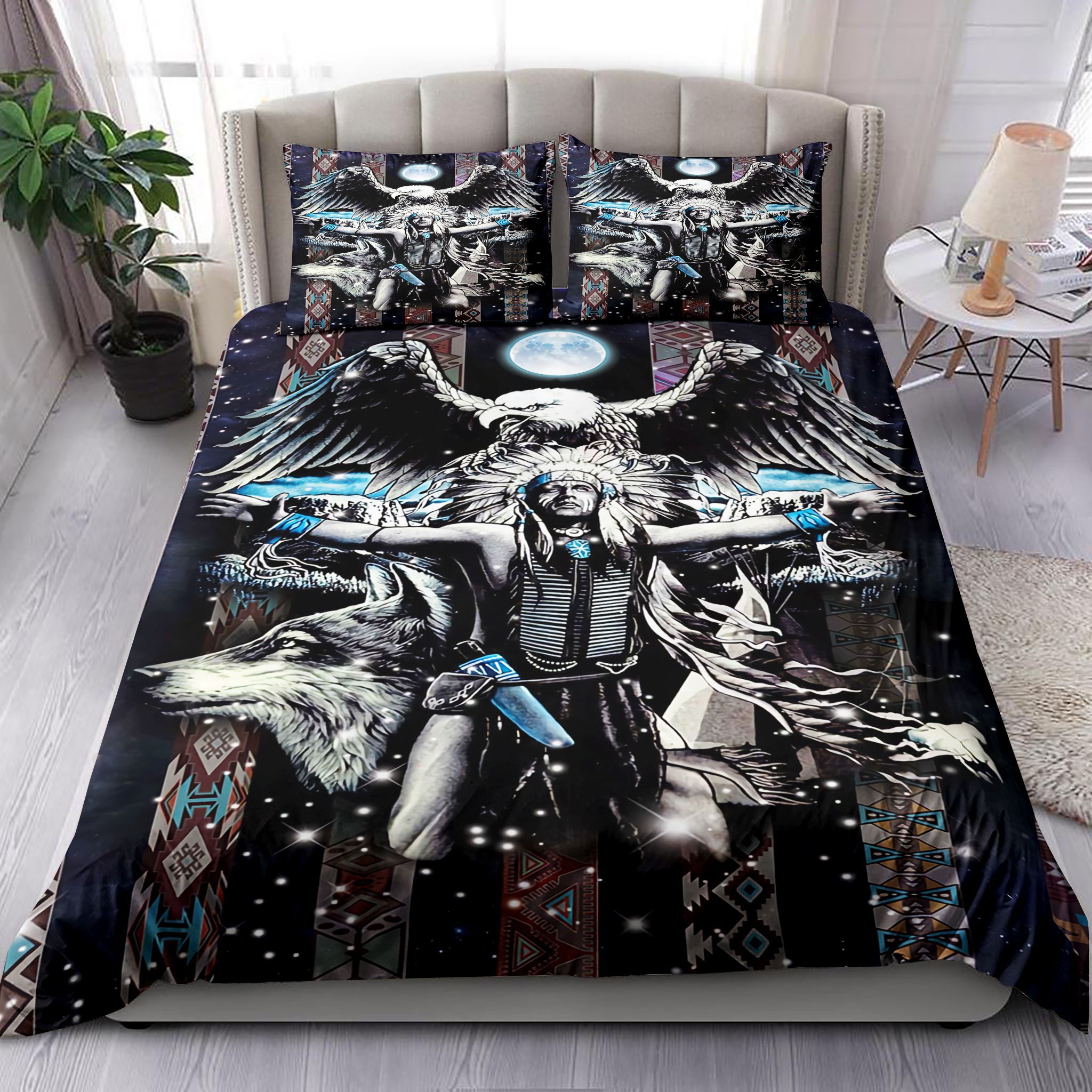 Wolf Moon Native Bedding Set