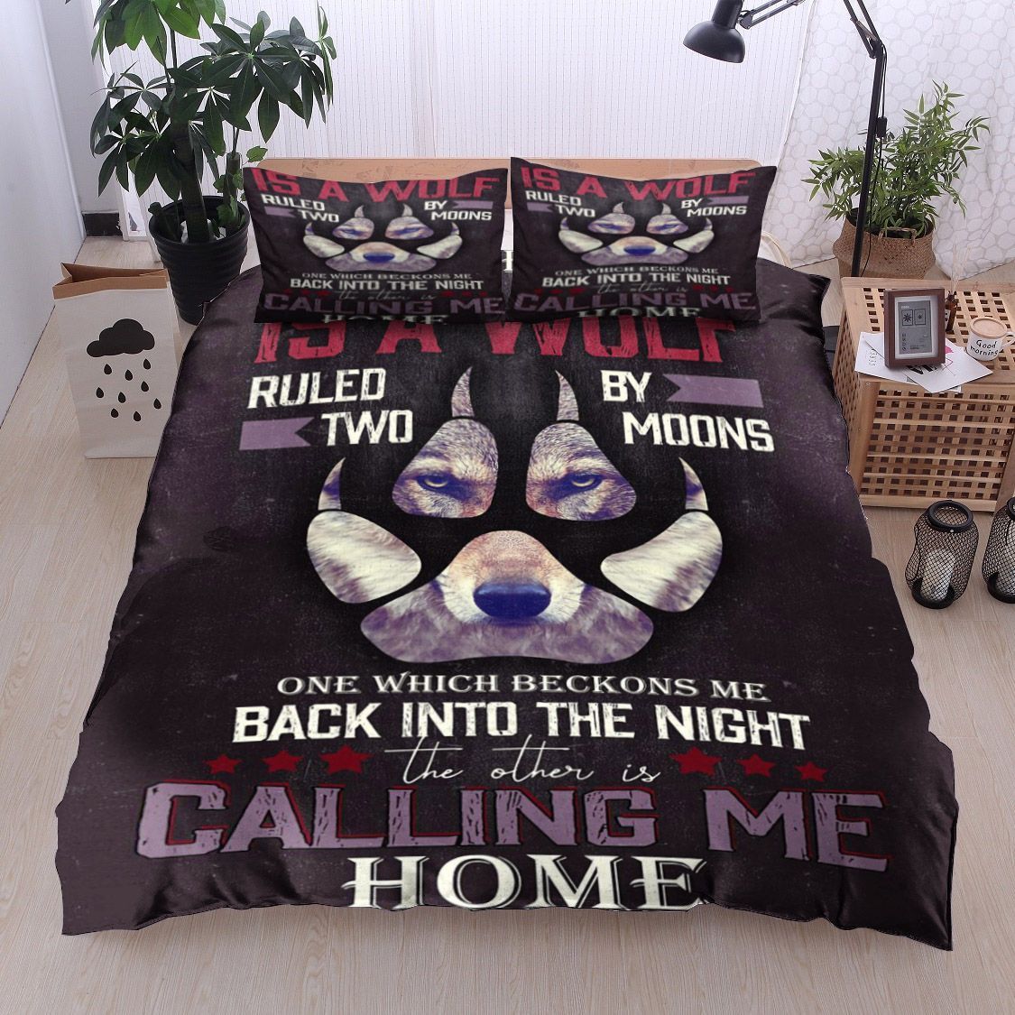 Wolf My Heart Is A Wolf Bedding Set