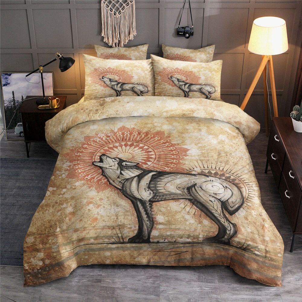 Wolf Native American Bedding Set