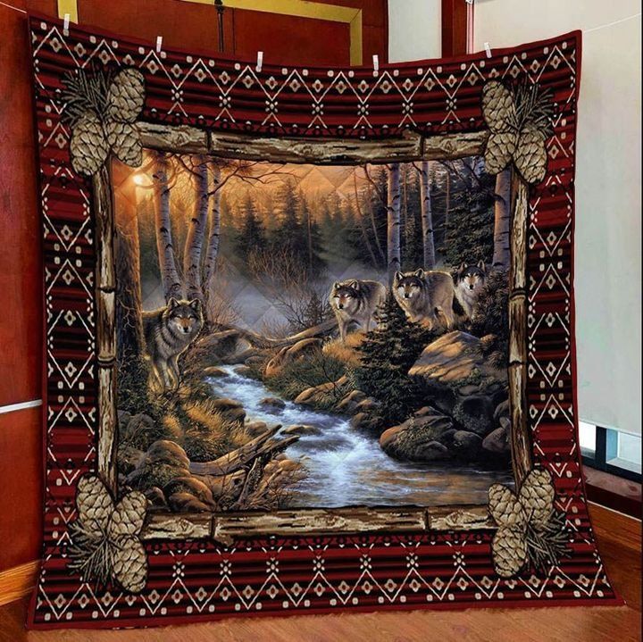 Wolf Night DTC2311703 Quilt Blanket