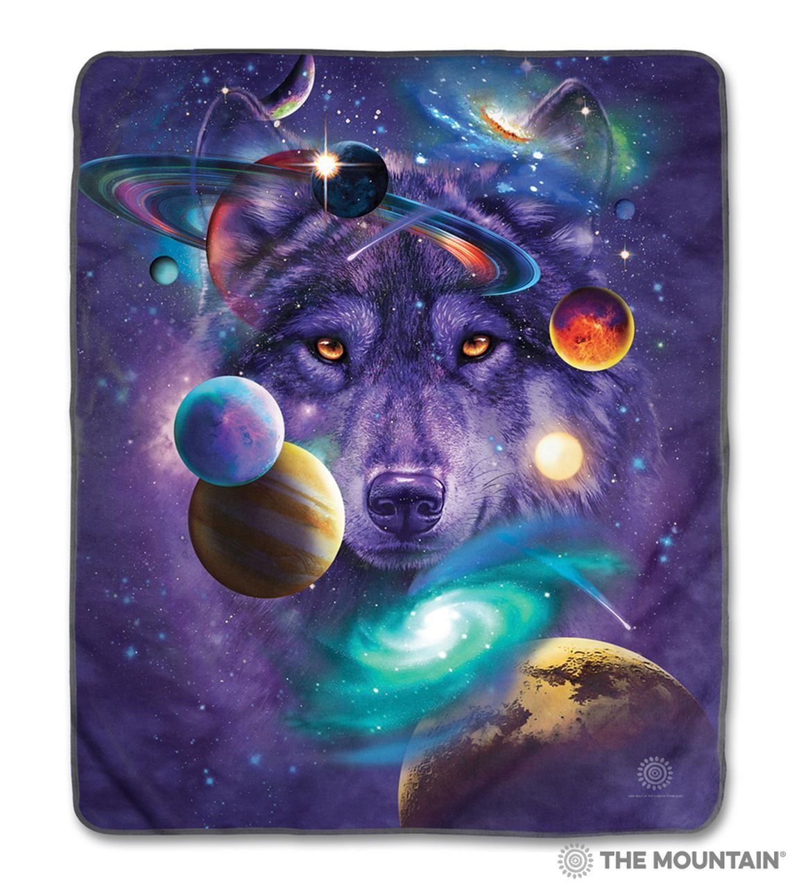 Wolf Of The Cosmos Sherpa Fleece Blanket