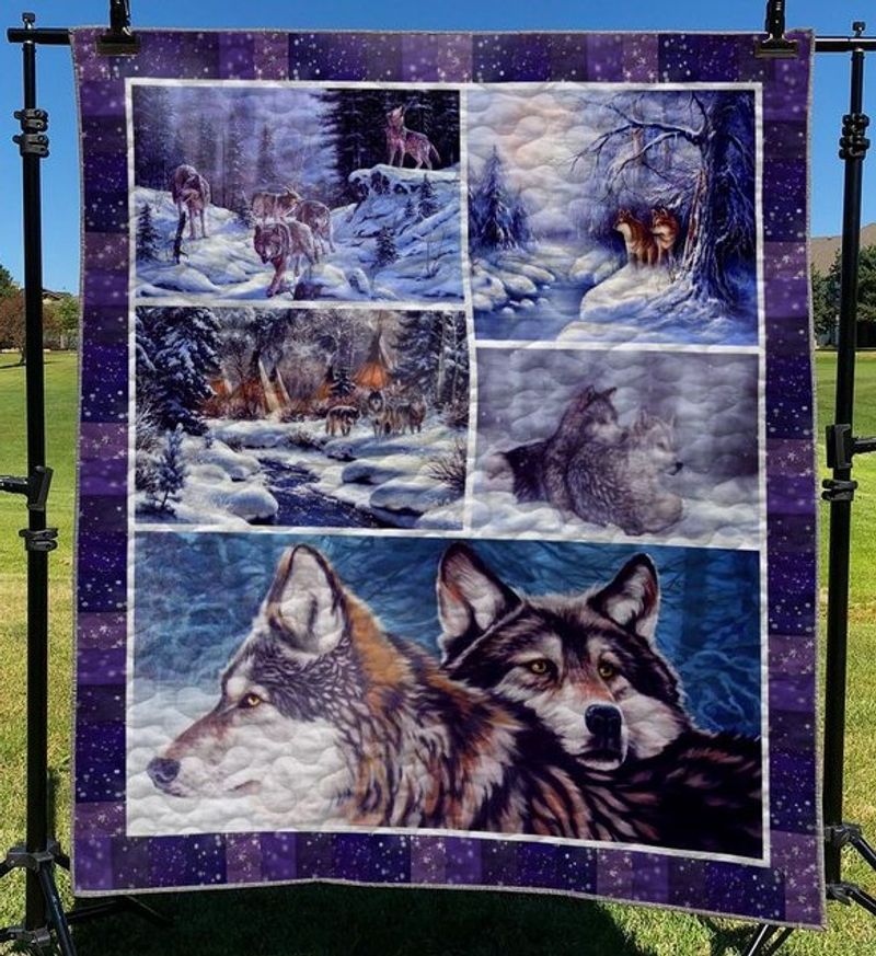 Wolf On The Race Quilt Blanket Dhc04011755Dd