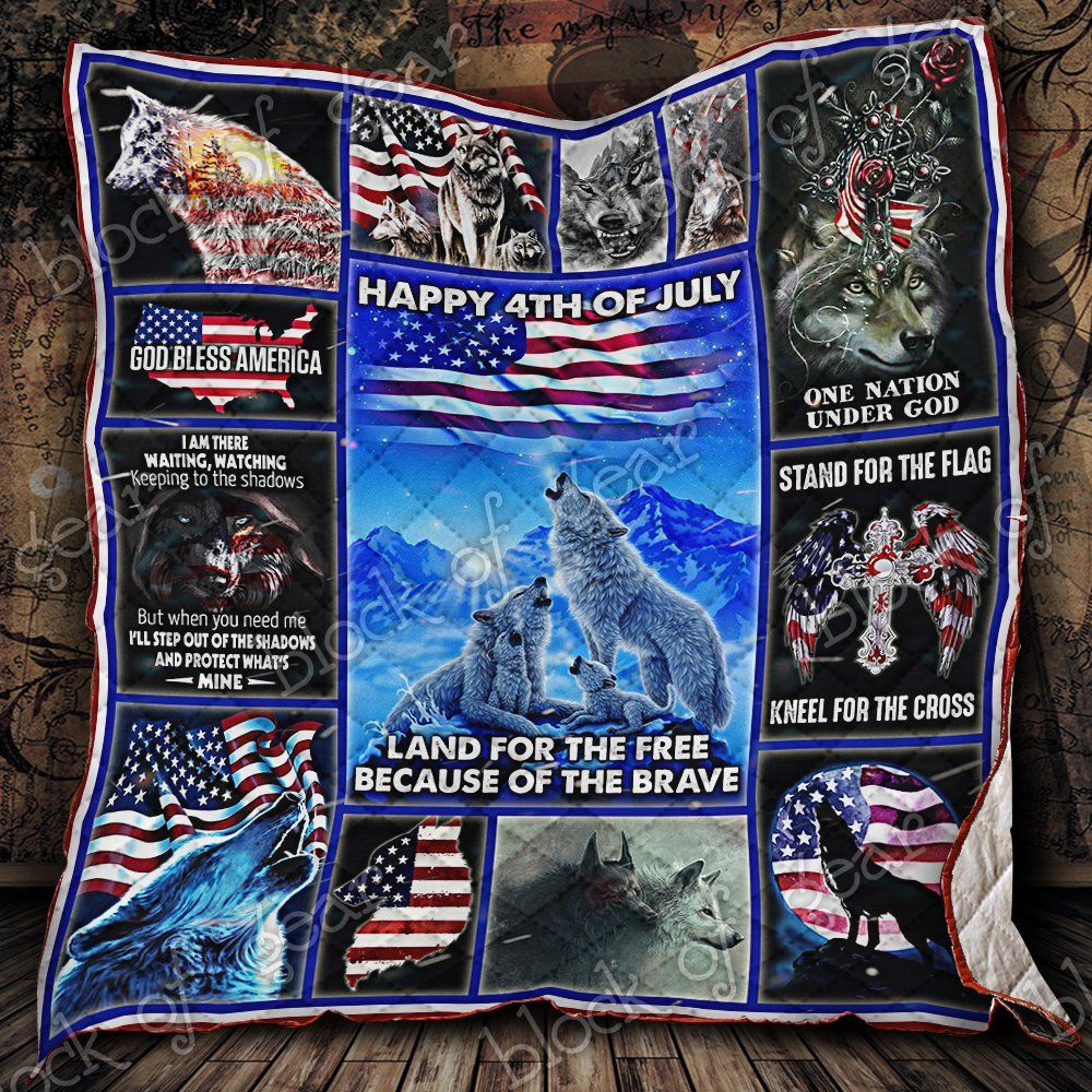 Wolf Pack God Bless America Quilt P559 Dhc11123498Dd