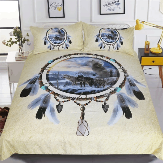 Wolf Pack Tribal Dreamcatcher Bedding Set