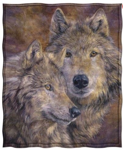 Wolf Partner Sherpa Fleece Blanket