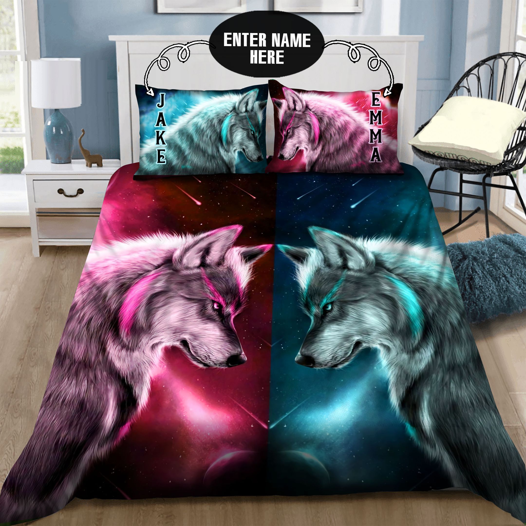 Wolf Personalized Bedding Set