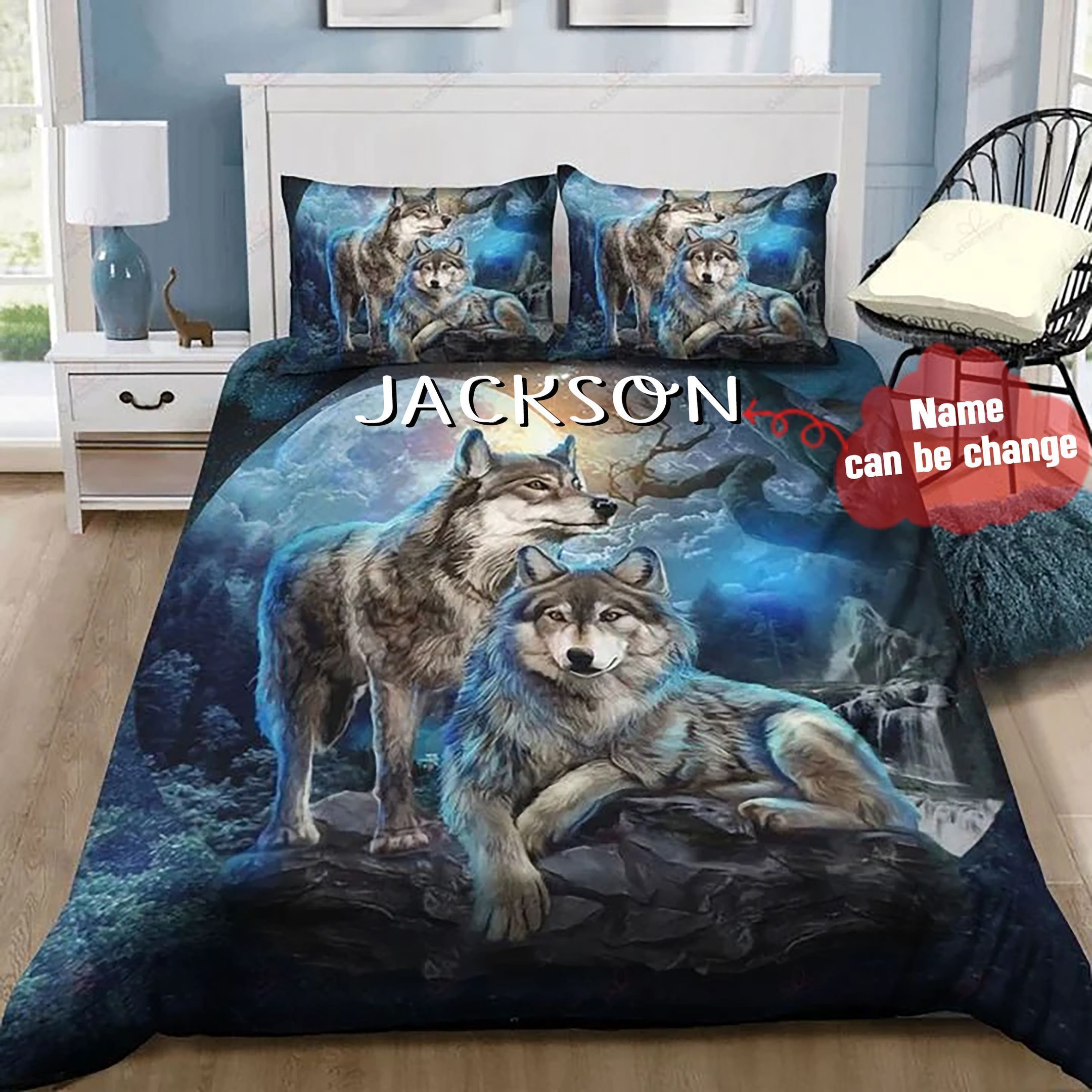 Wolf Personalized Bedding Set