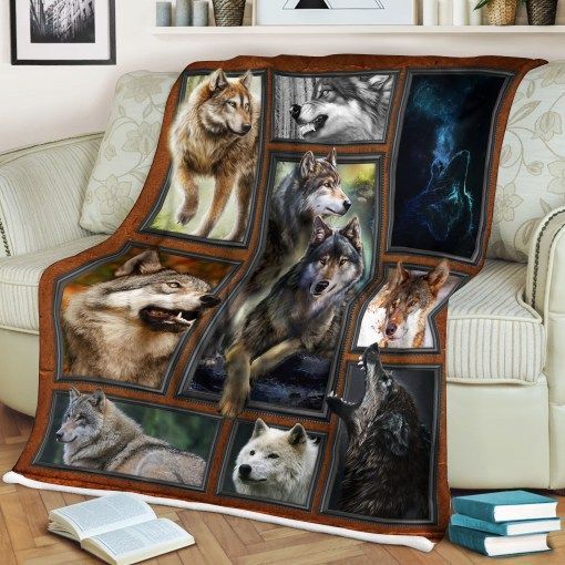 Wolf Pictures In The Wild Sherpa Fleece Blanket
