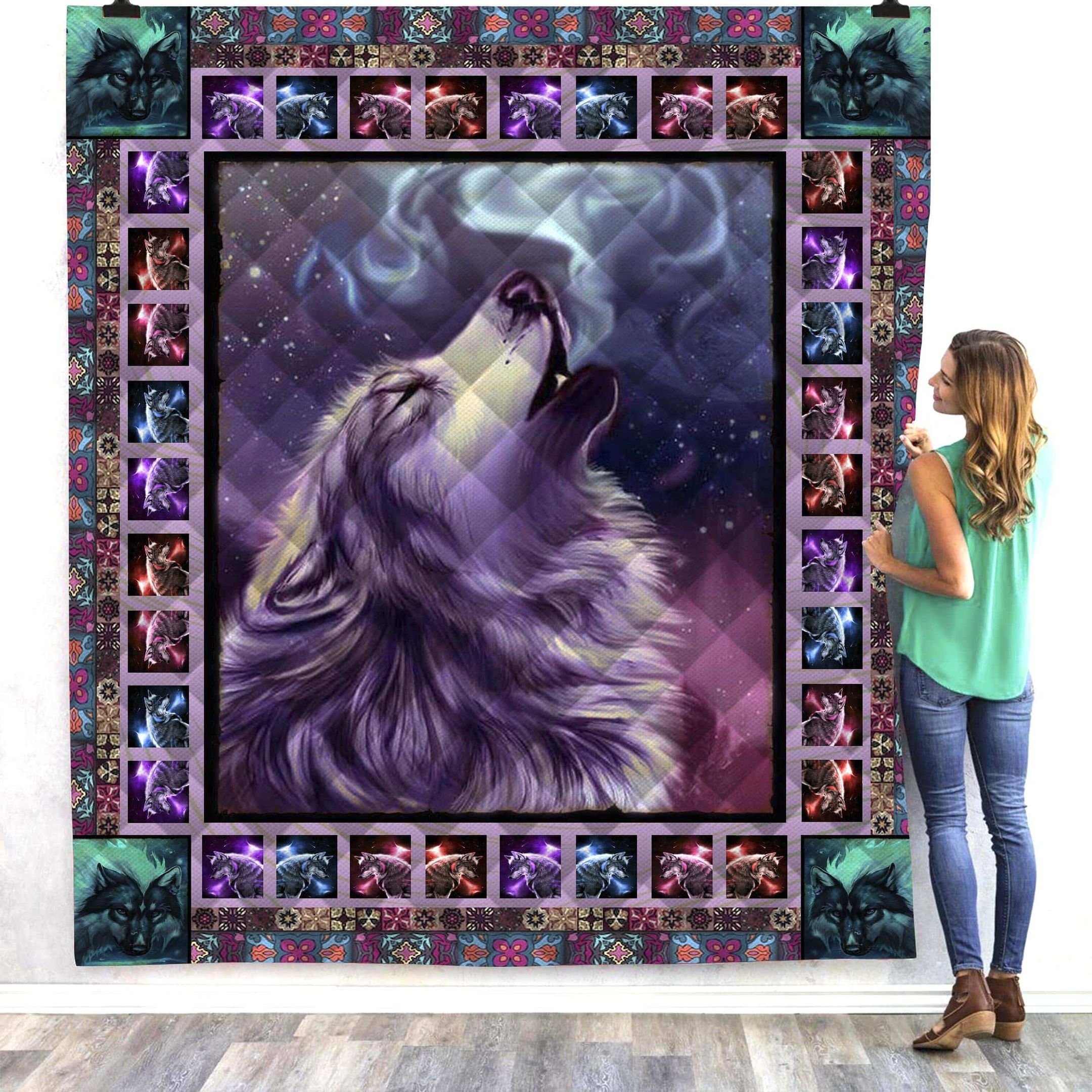 Wolf Pretty Girl Quilt Blanket DHC3112902TD