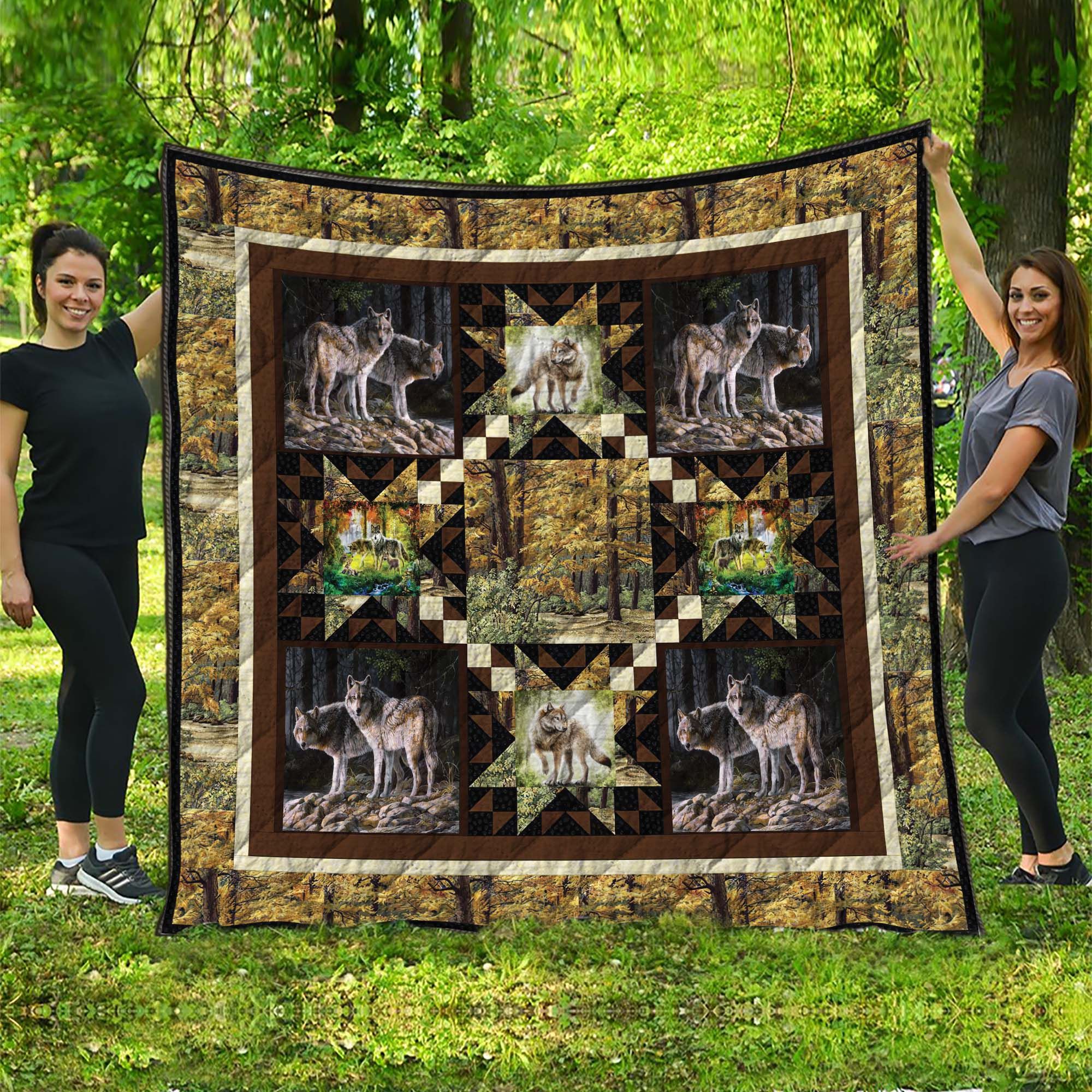 Wolf Quilt Blanket C9B020601VV