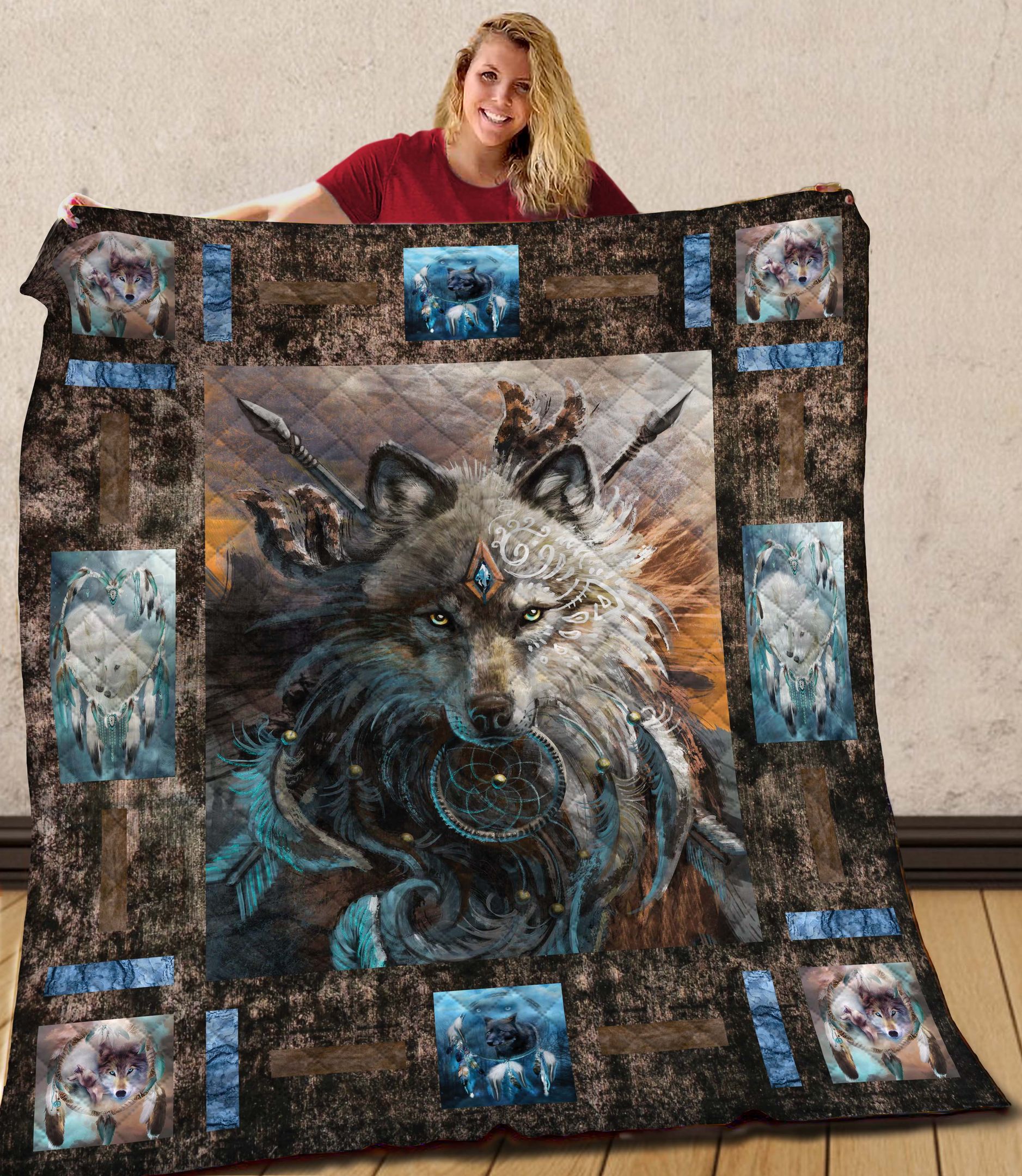 Wolf Quilt Blanket C9B020602VV