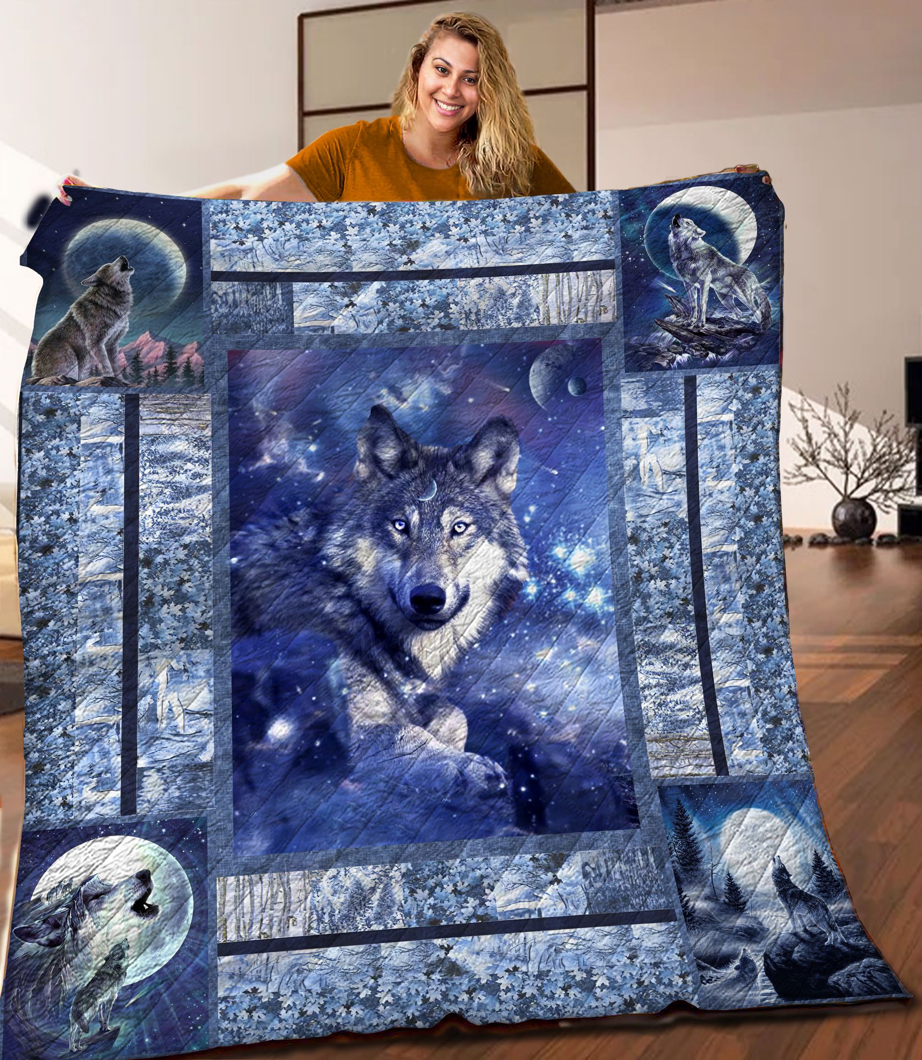 Wolf Quilt Blanket C9B030601DL