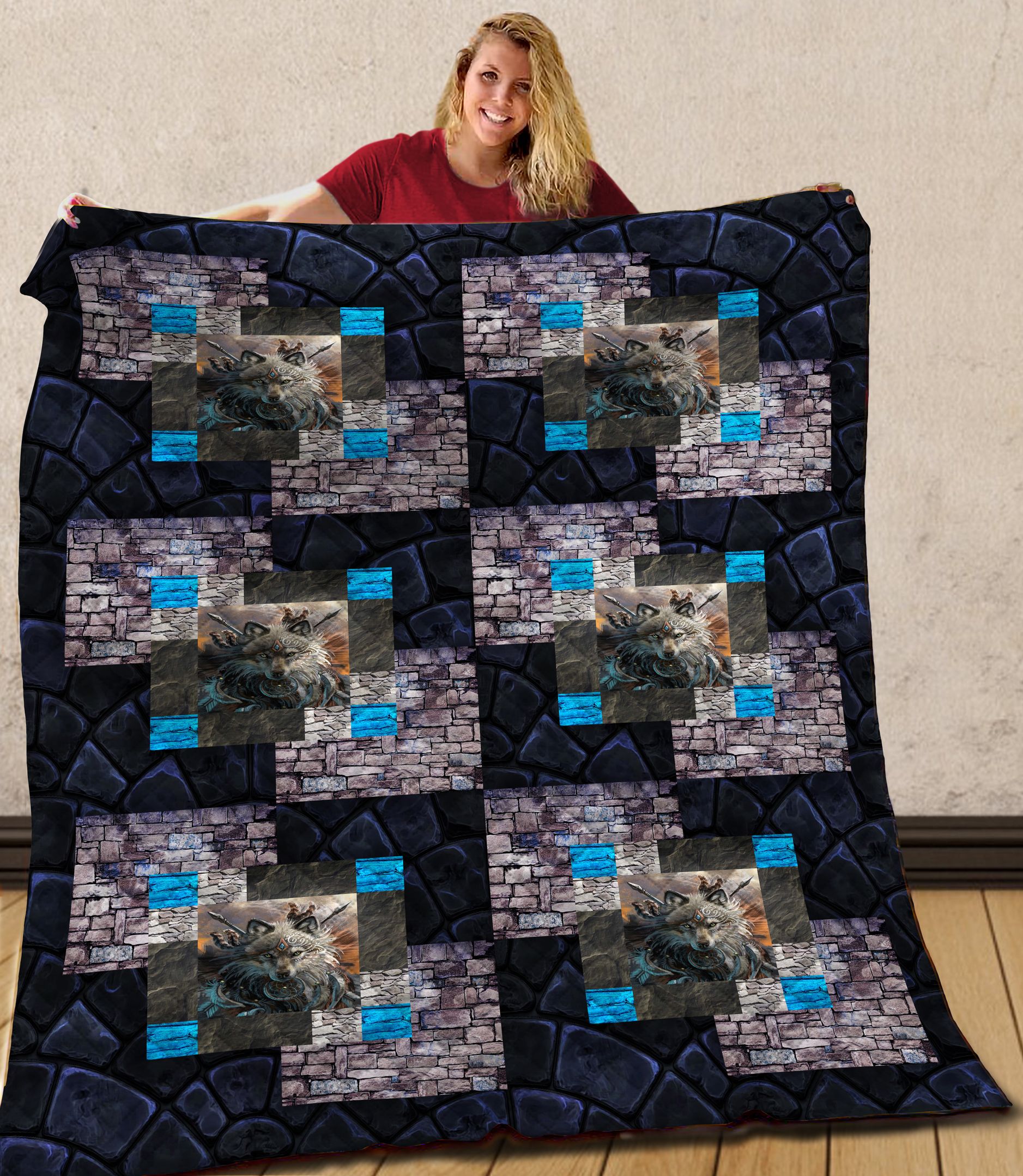 Wolf Quilt Blanket C9B030605VV