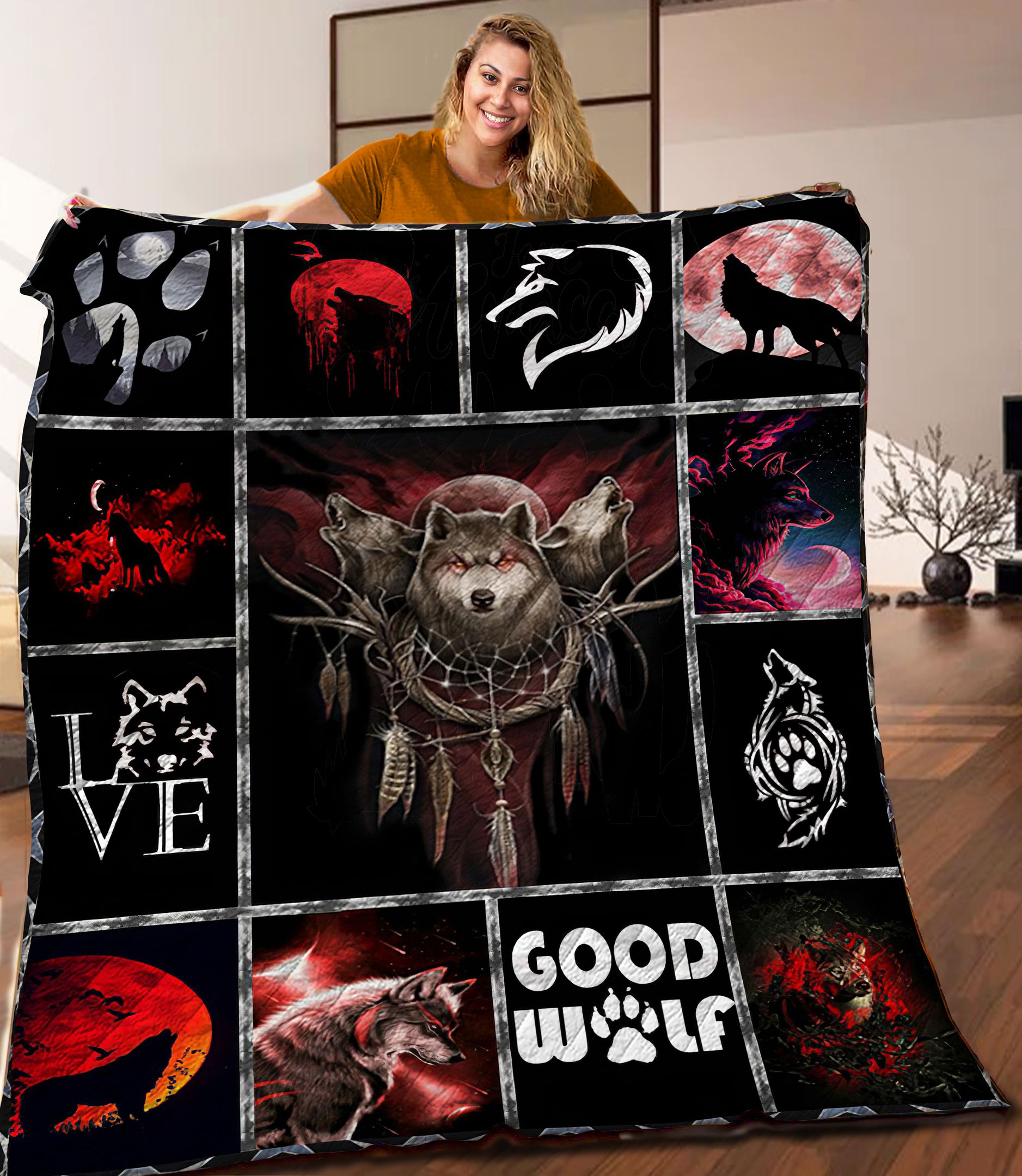 Wolf Quilt Blanket C9B150603NA