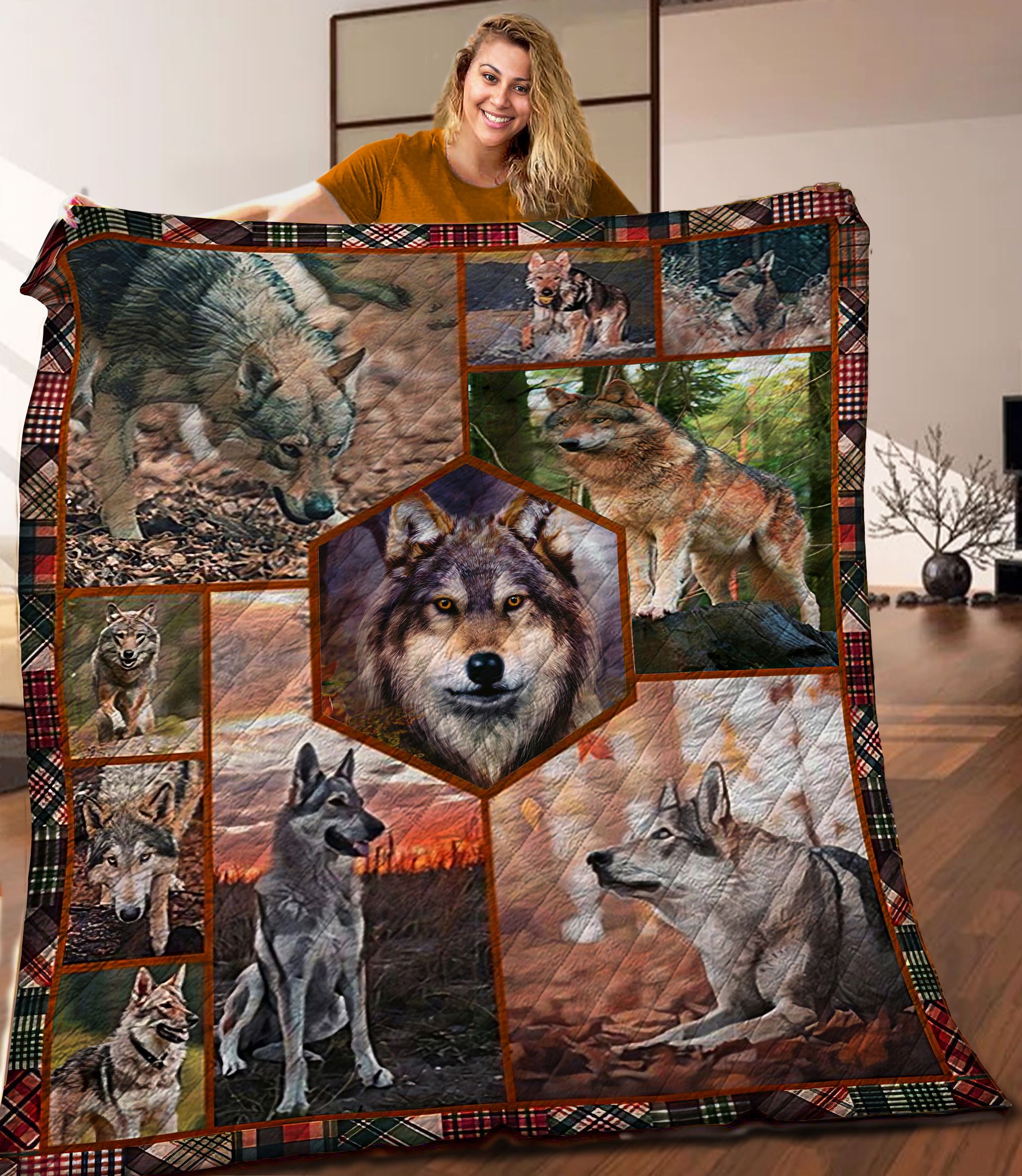Wolf Quilt Blanket C9B150604NA