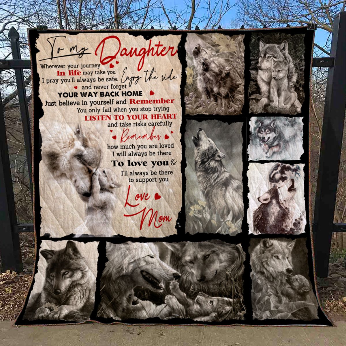 Wolf Quilt Blanket DHC071251VT