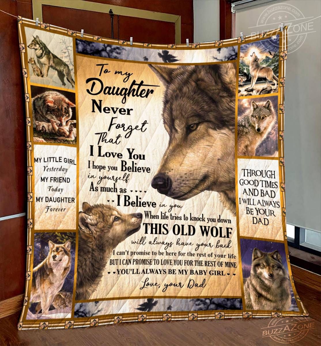 Wolf Quilt Blanket DHC071262VT