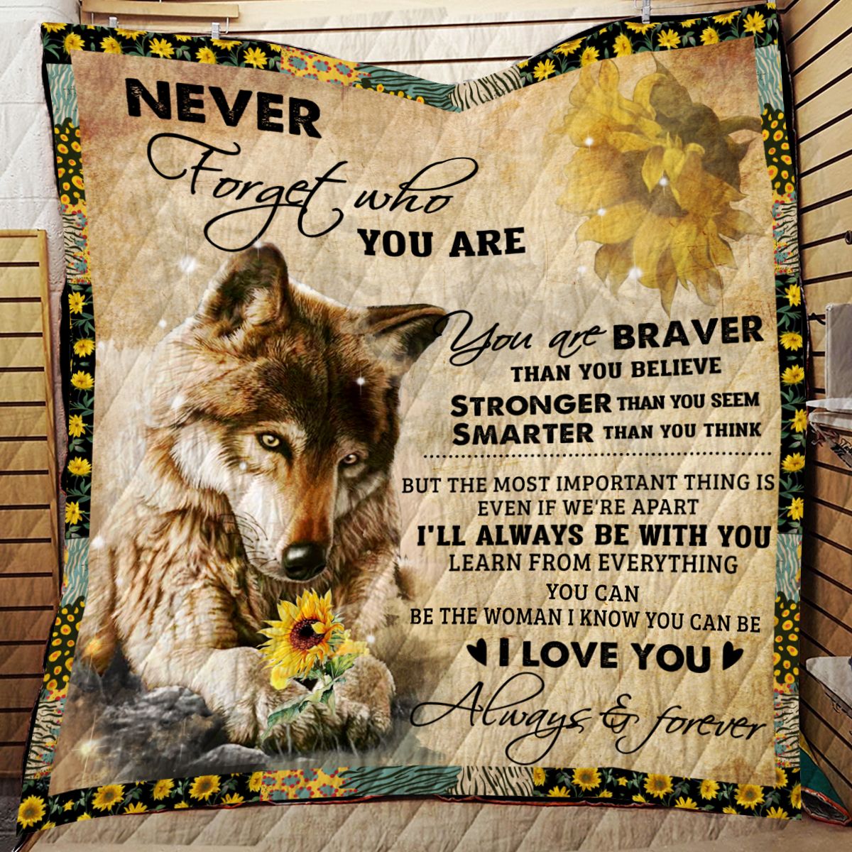 Wolf Quilt Blanket DHC071290VT