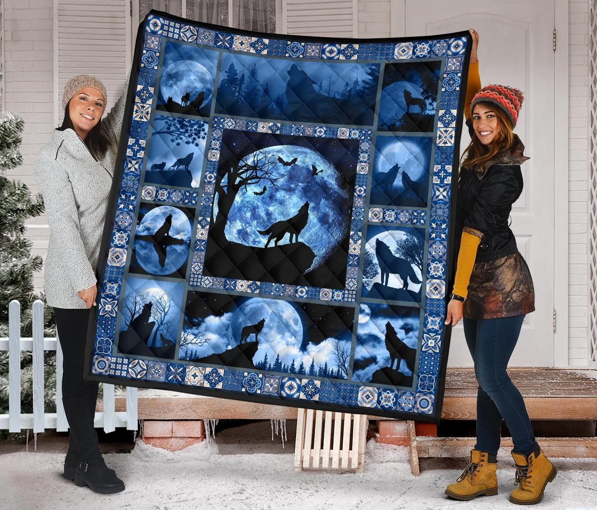 Wolf Quilt Blanket Dhc09121402Dd