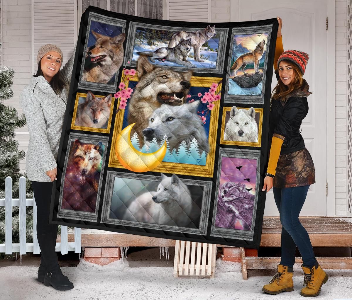 Wolf Quilt Blanket Dhc09121434Dd
