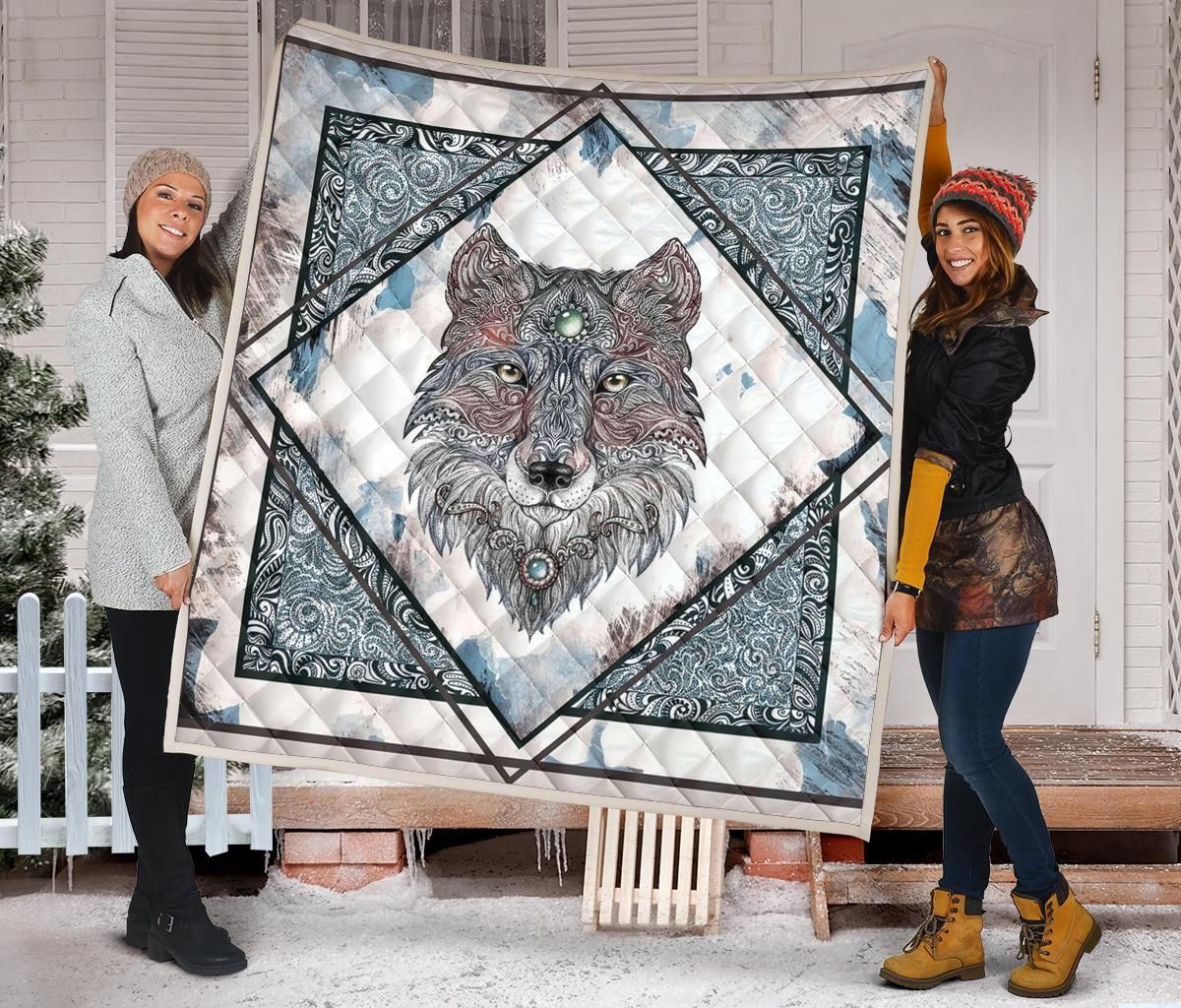 Wolf Quilt Blanket Dhc09121444Dd