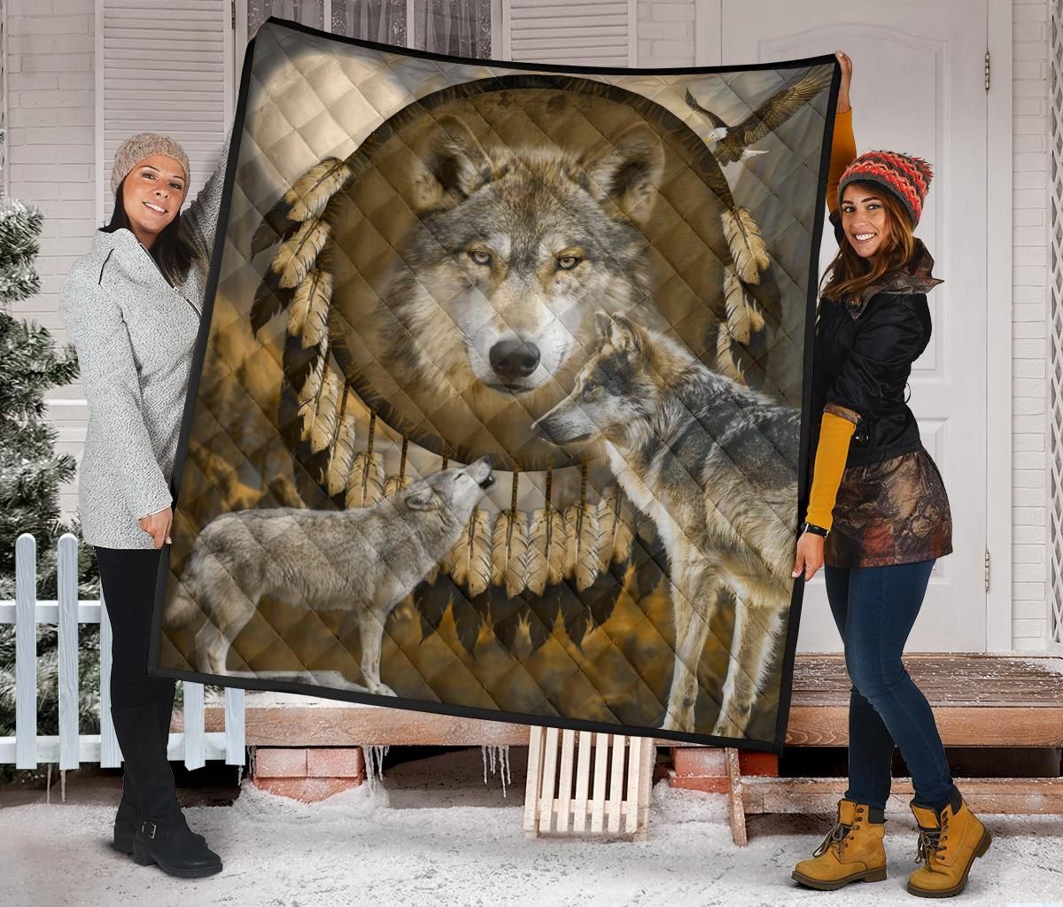 Wolf Quilt Blanket Dhc09121471Dd