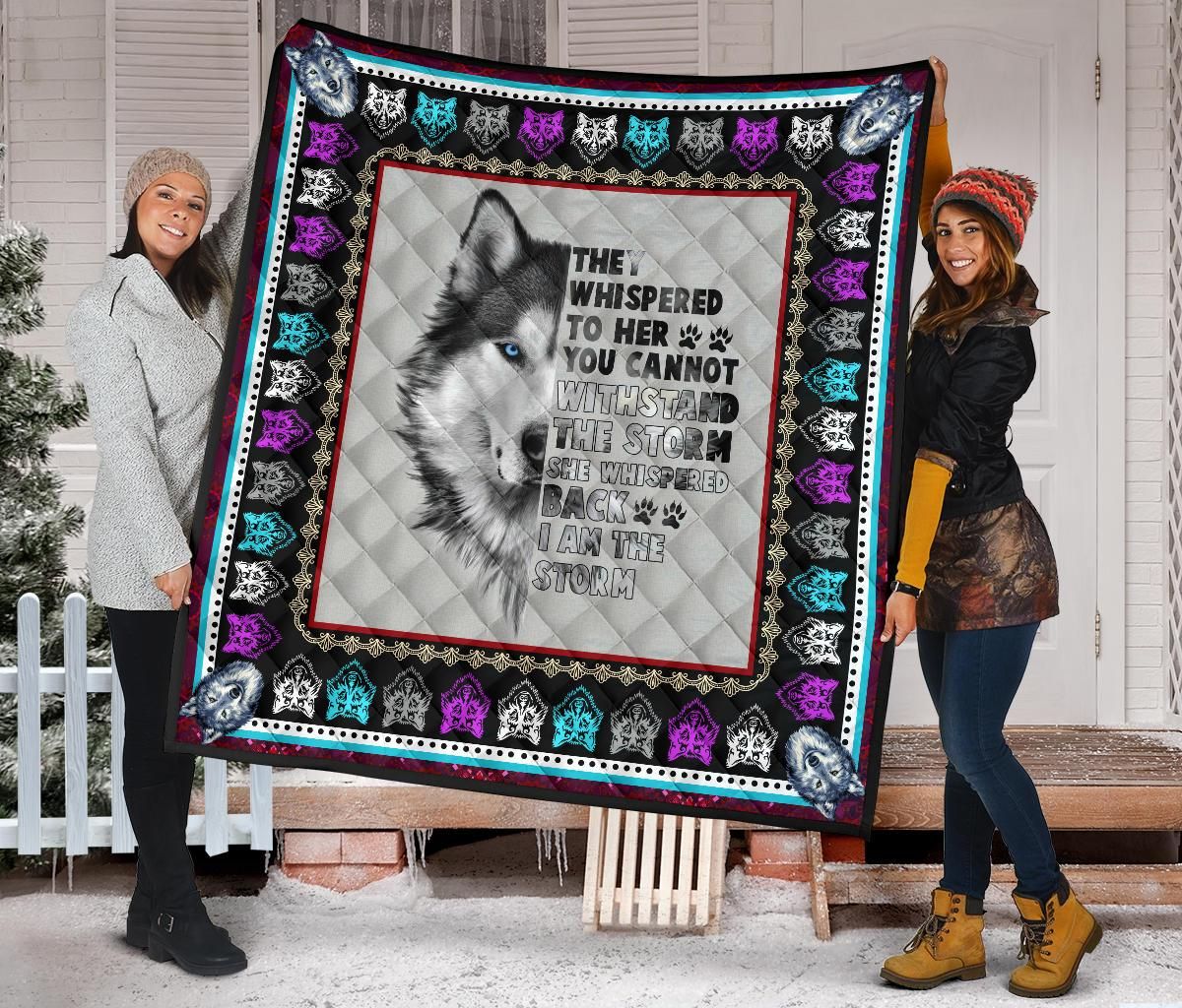 Wolf Quilt Blanket Dhc09121526Dd