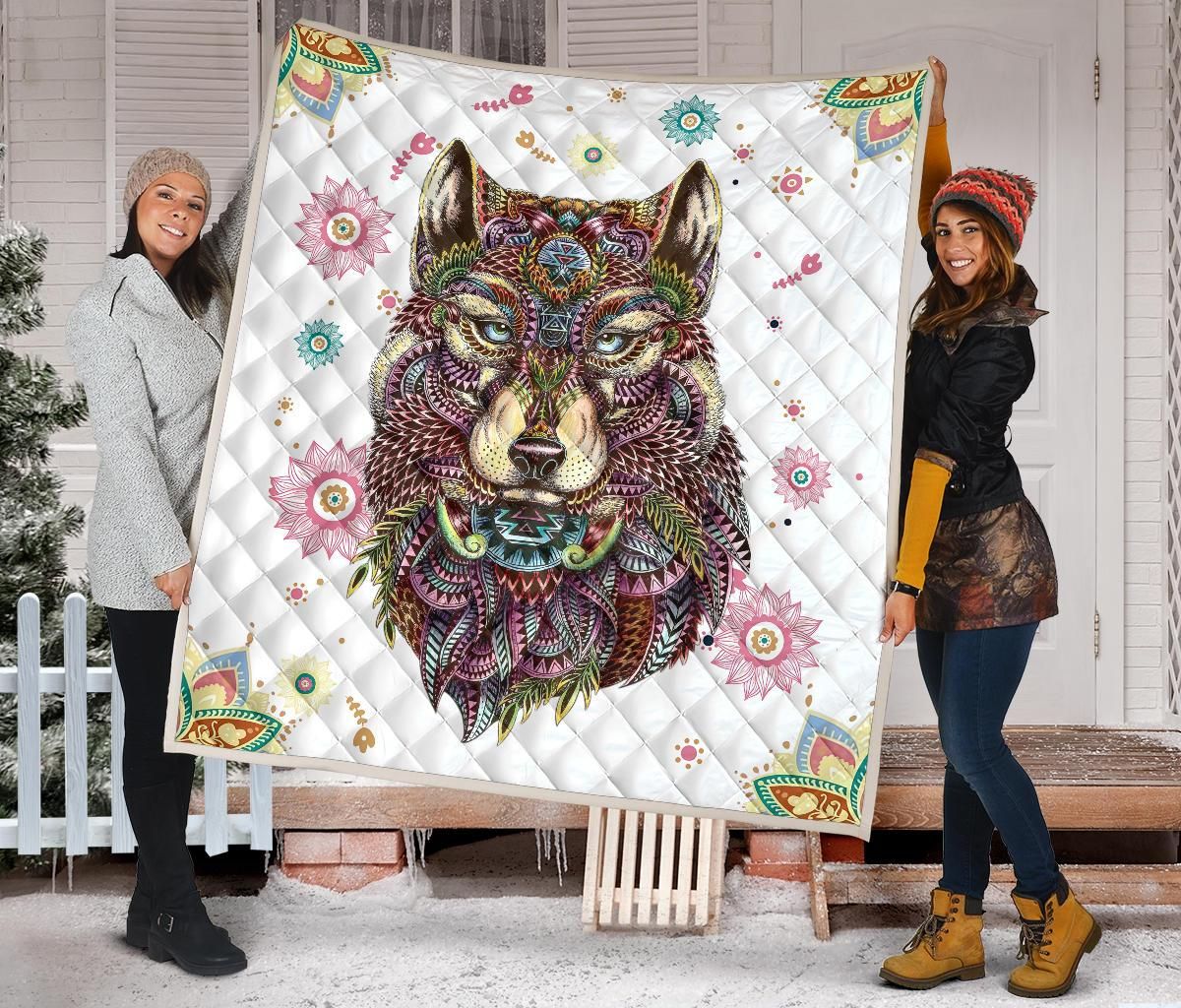 Wolf Quilt Blanket Dhc09121528Dd