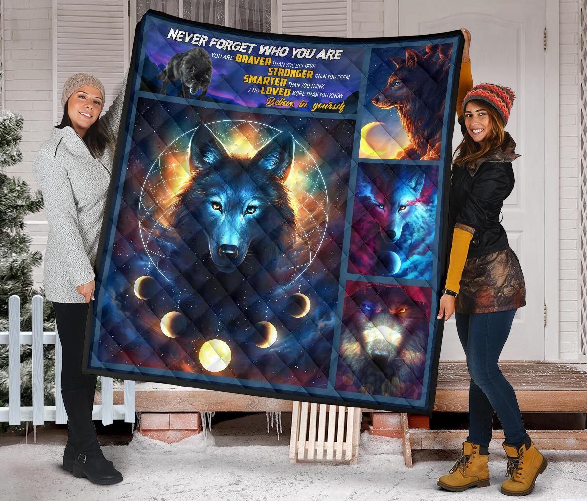 Wolf Quilt Blanket Dhc09121571Dd