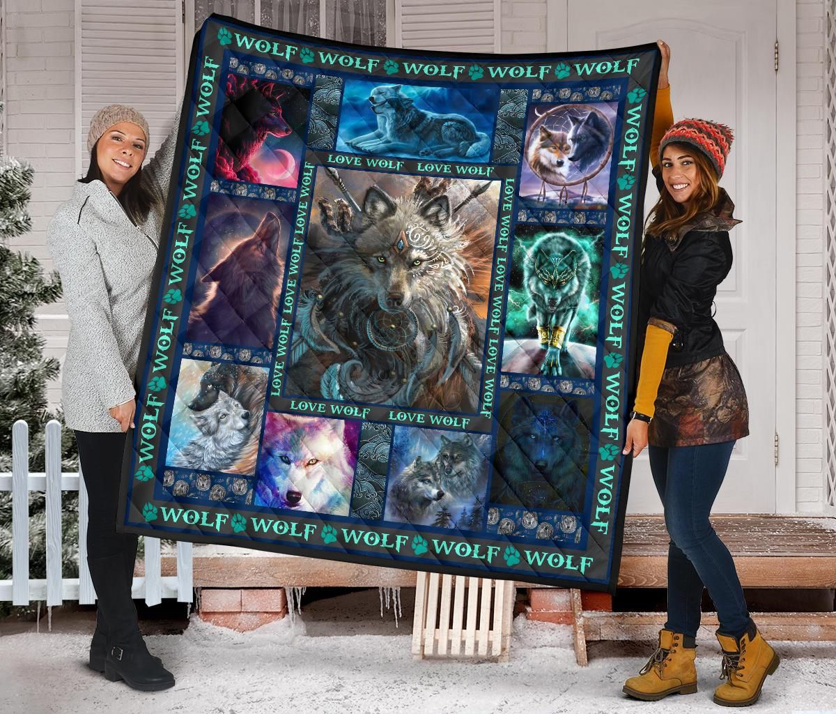 Wolf Quilt Blanket Dhc09121588Dd