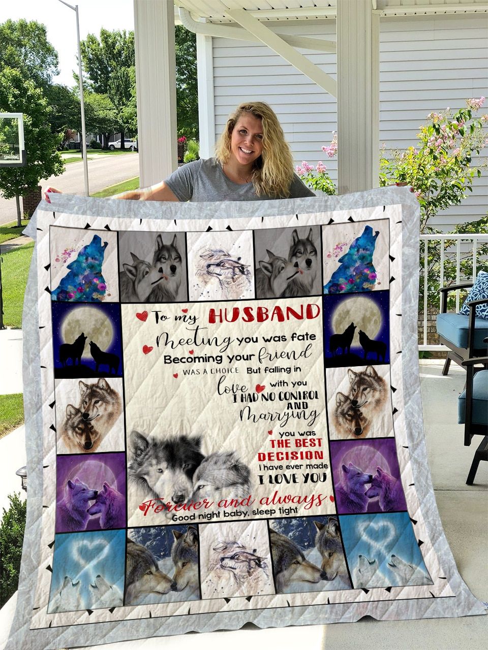 Wolf Quilt Blanket DHC13121682VT