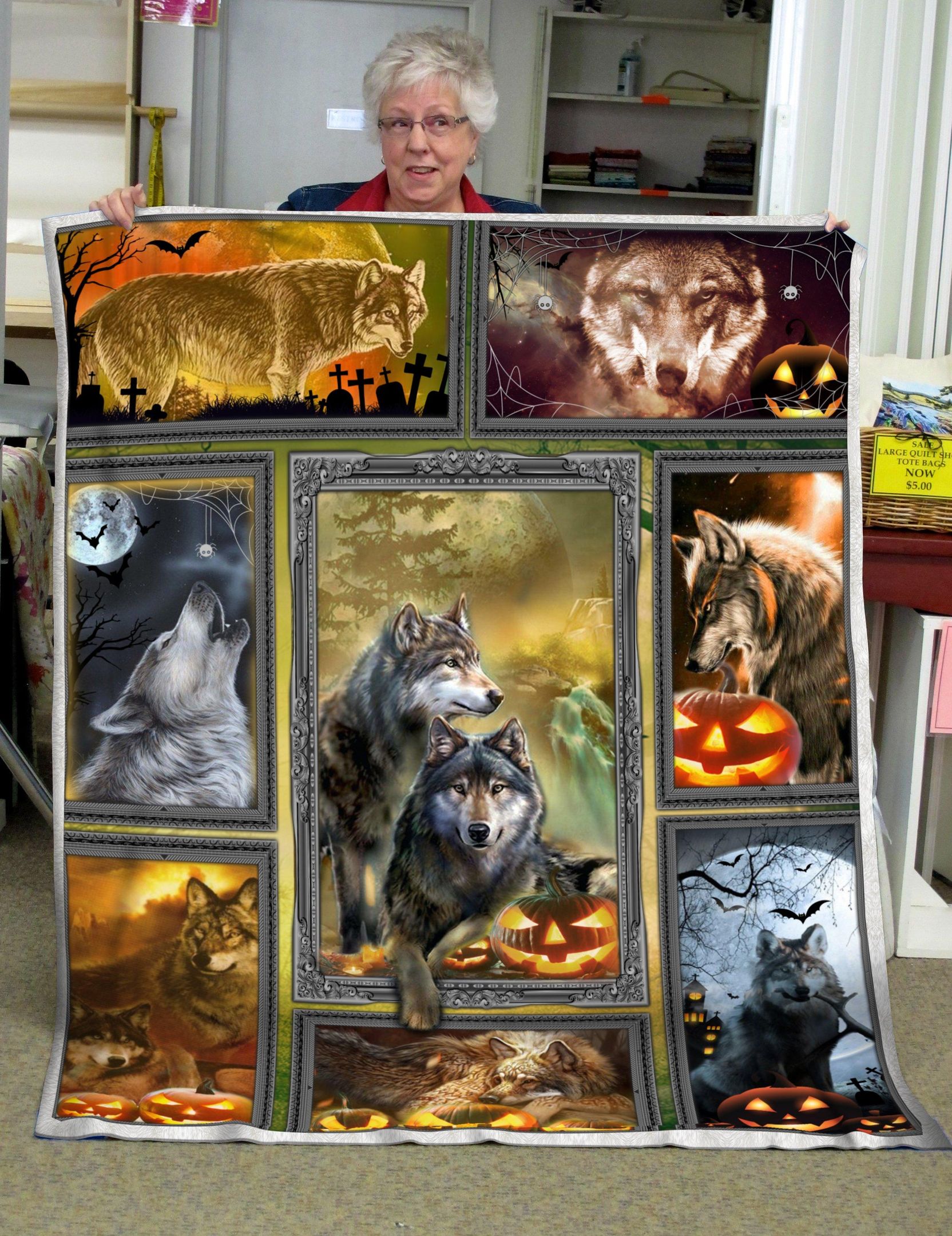 Wolf Quilt Blanket DHC13124084VT