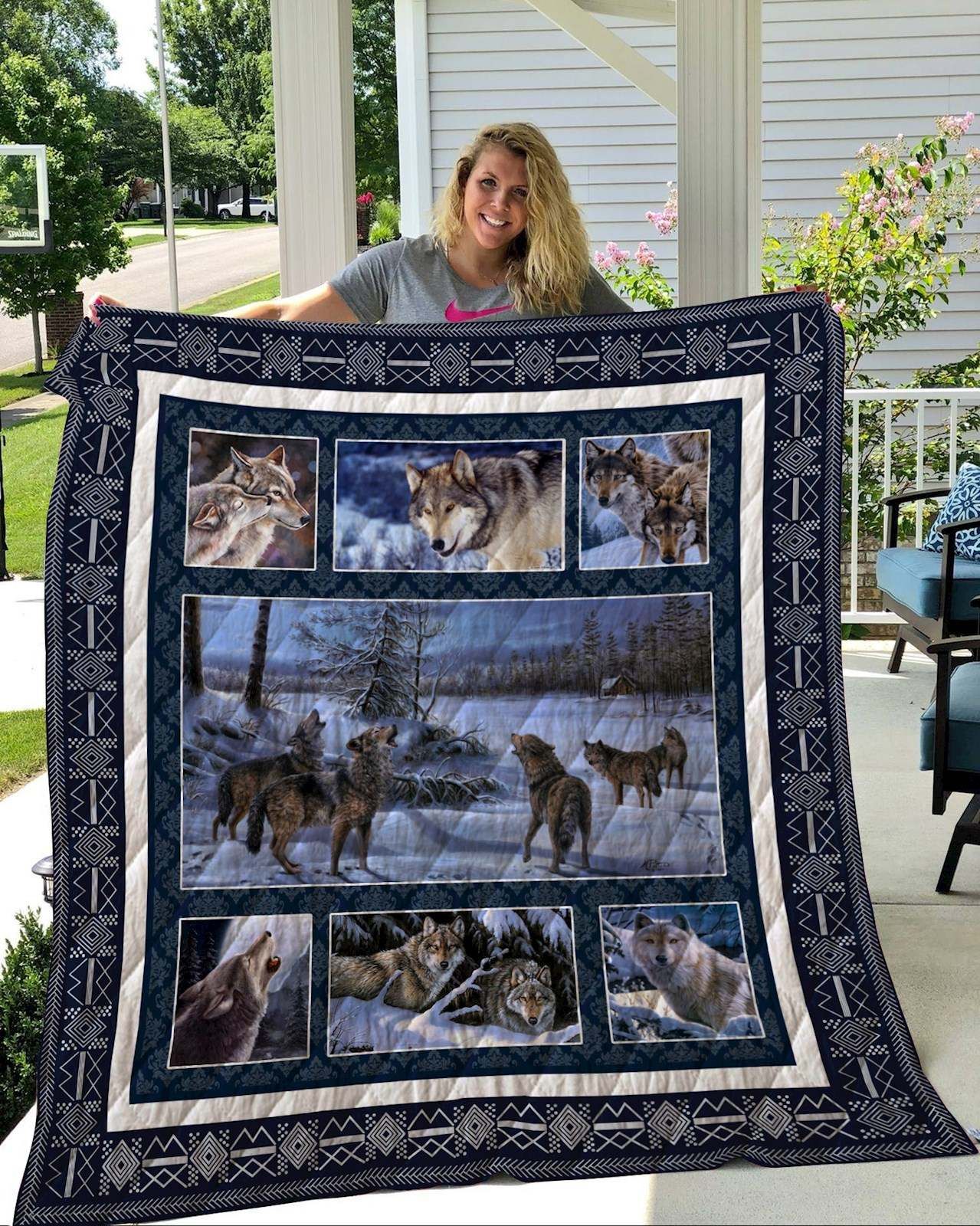 Wolf Quilt Blanket DHC2911179VT
