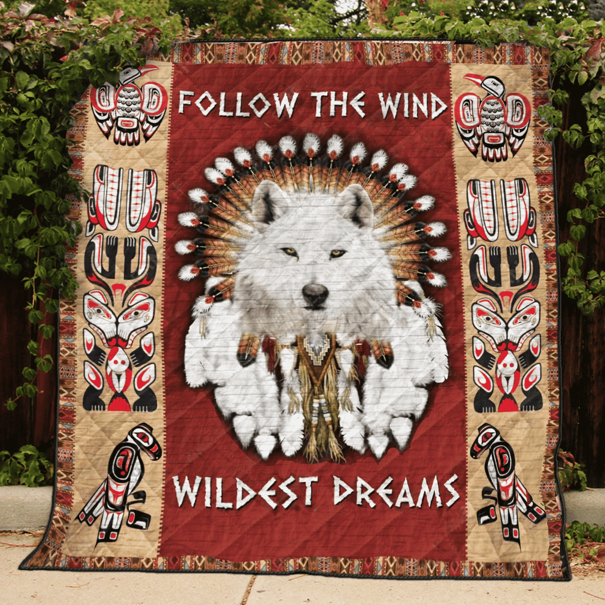 Wolf Royal Dog Quilt Blanket Dhc04011000Dd