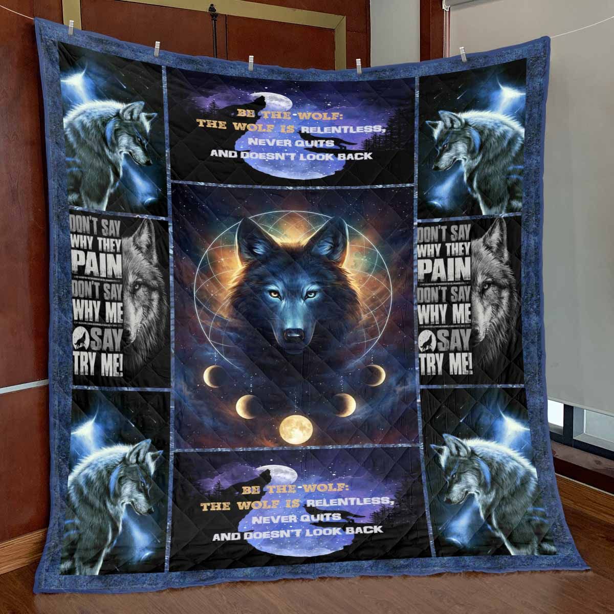 Wolf Say Try Me Quilt Blanket DHC3112997TD