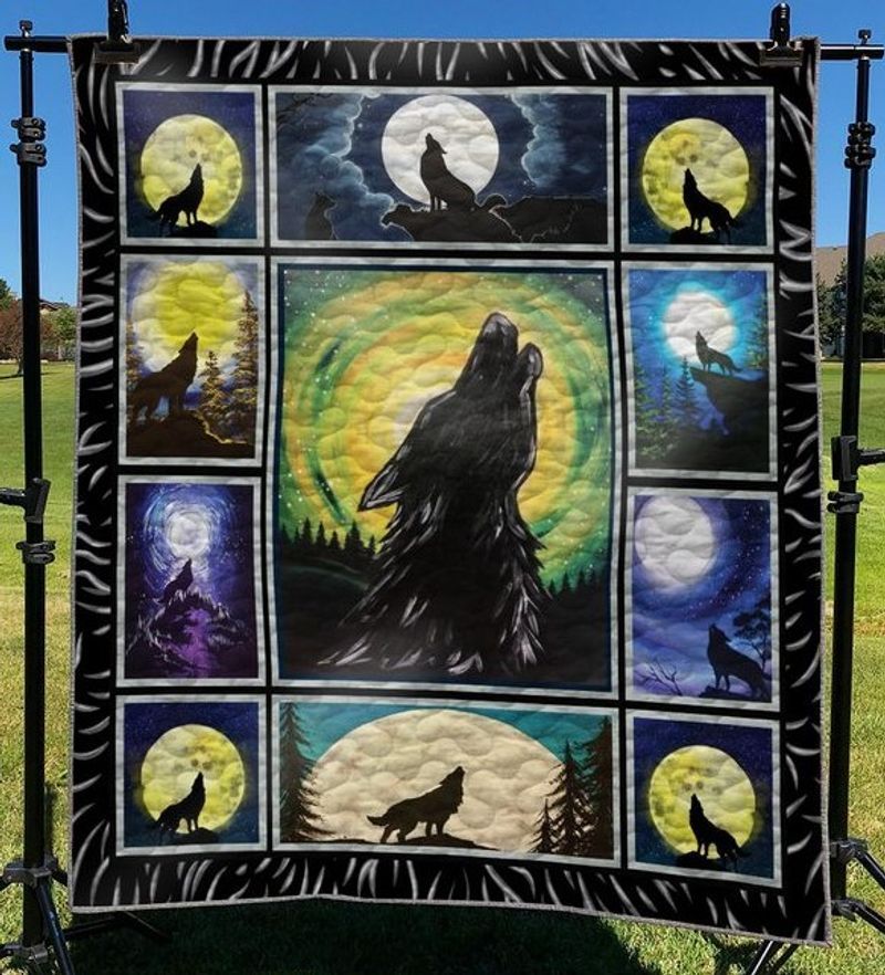 Wolf Scary Night Quilt Blanket Dhc04011720Dd