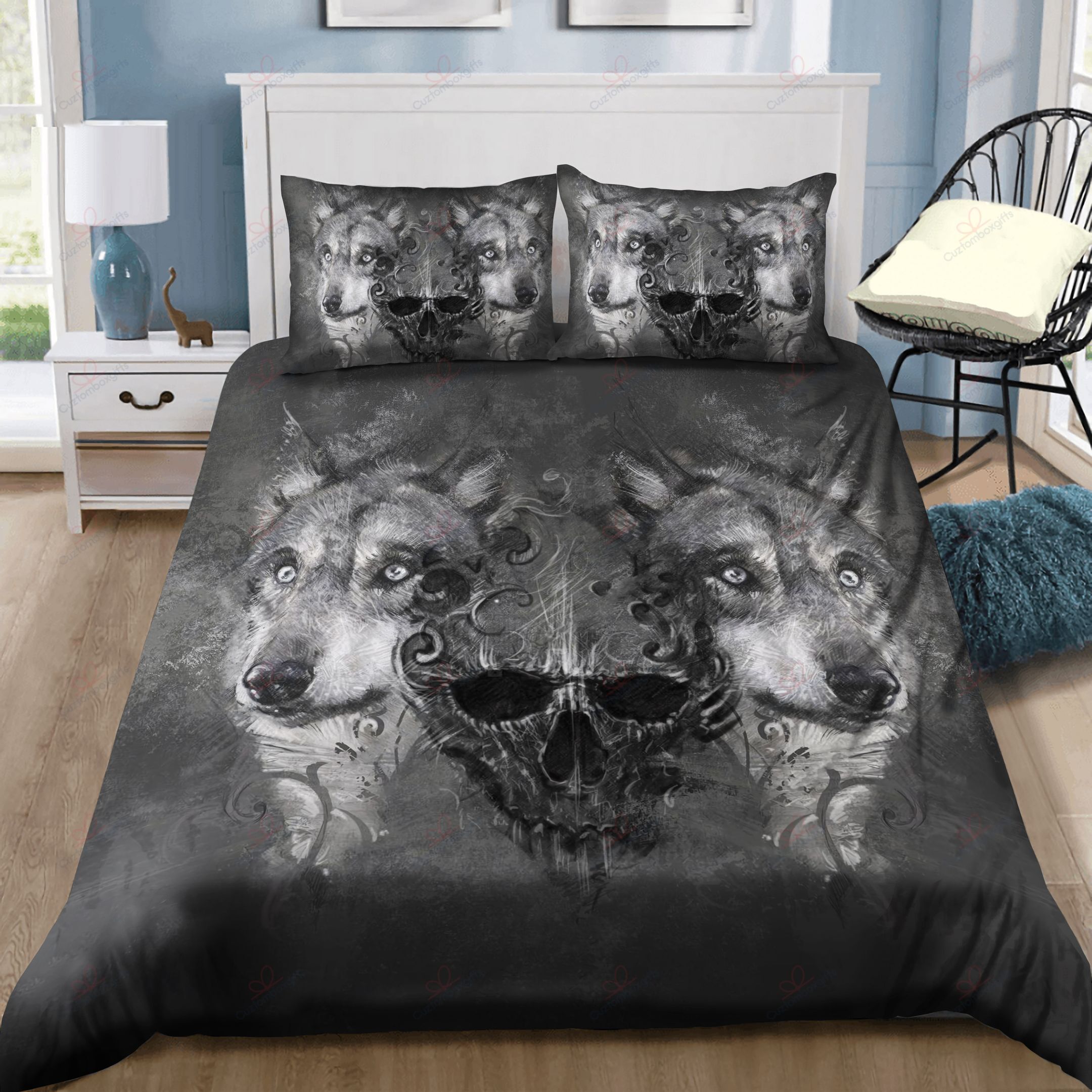 Wolf Skull Bedding Set