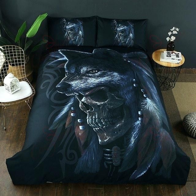 Wolf Skull Bedding Set