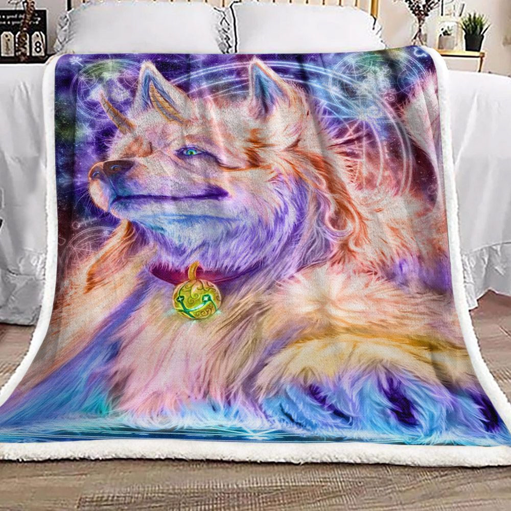 Wolf Spirit Sherpa Fleece Blanket