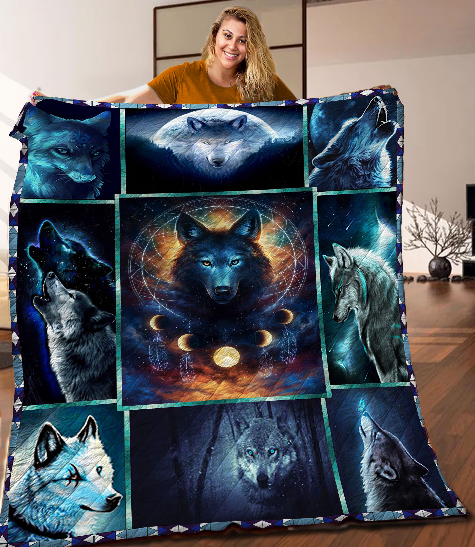 Wolf Spirit Quilt Blanket C9B160602NA