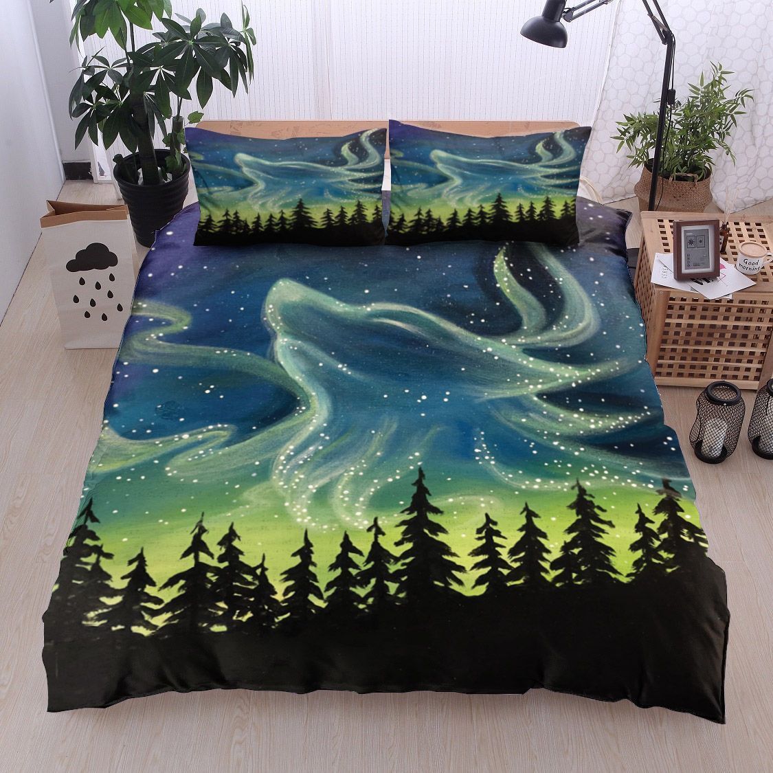 Wolf Star Pine Woodland Bedding Set