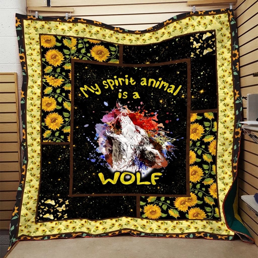 Wolf Sunflower And Wolf Quilt Blanket DHC31121285TD