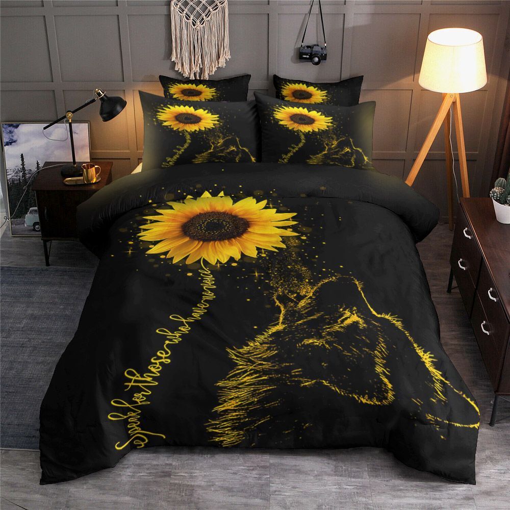 Wolf Sunflower Bedding Set
