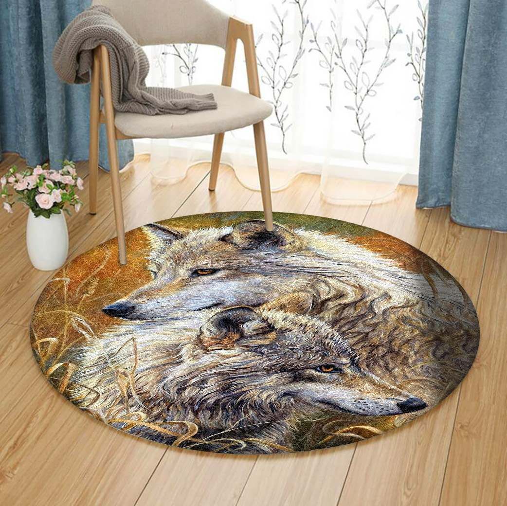Wolf Round Carpet