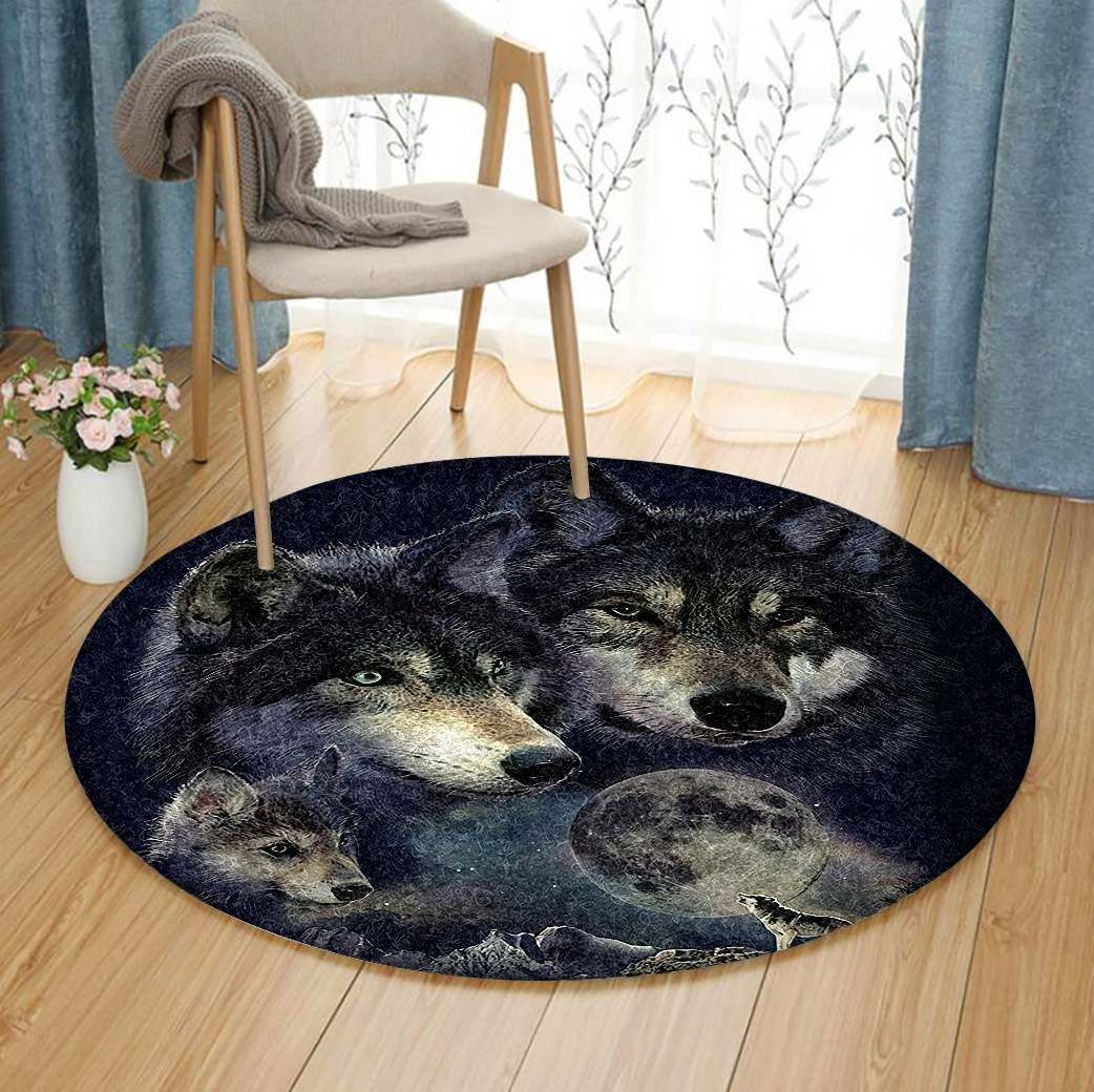 Wolf Round Carpet