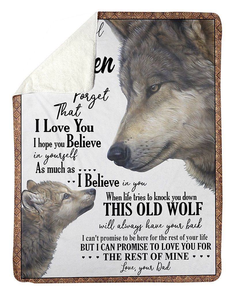 Wolf To My Children Sherpa Fleece Blanket