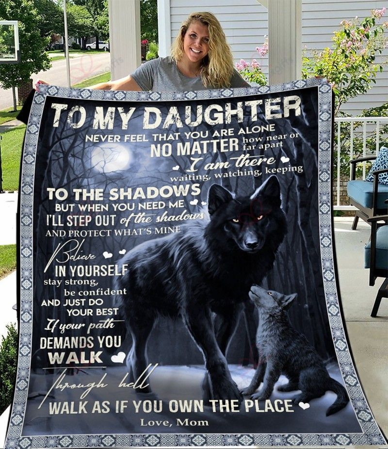 Wolf To My Daughter Love GS-CL-KC0408 Quilt Blanket