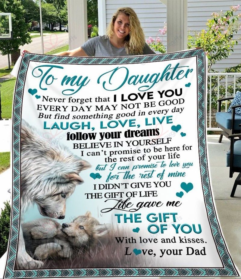Wolf To My Daughter Never Forget That GS-CL-KC0408 Quilt Blanket