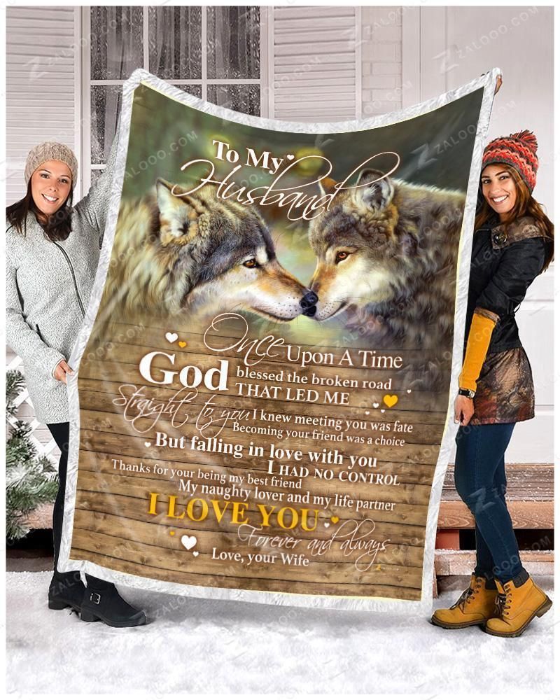 Wolf – To My Husband – God Blessed The Broken Road Ver2 Fleece Blanket